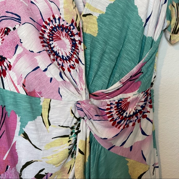 Deletta Anthropologie Azores Top Twist Floral Top - Picture 6 of 7